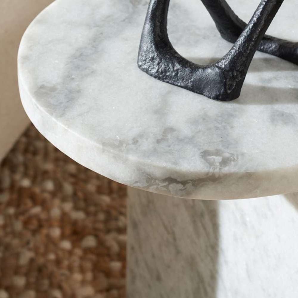 Safavieh - Melinda Marble inCin Accent Table - White - SFV9714A veiw 2