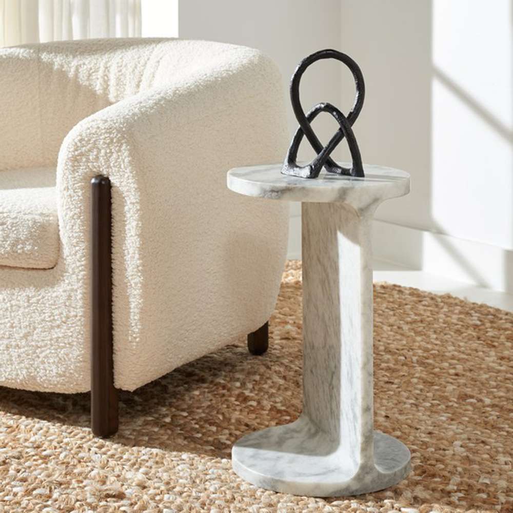 Safavieh - Melinda Marble inCin Accent Table - White - SFV9714A veiw 4