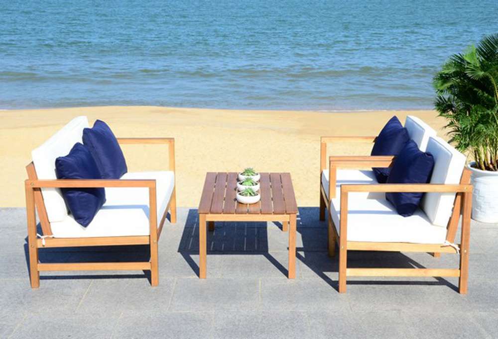 Safavieh - Montez 4 Piece Set - Natural - Bge + Solid Plw - PAT7030A veiw 2