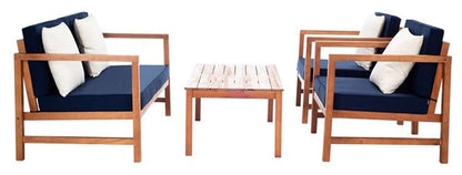 Safavieh - Montez 4 Piece Set - Natural - Nvy+Solid Plw - PAT7030E veiw 2