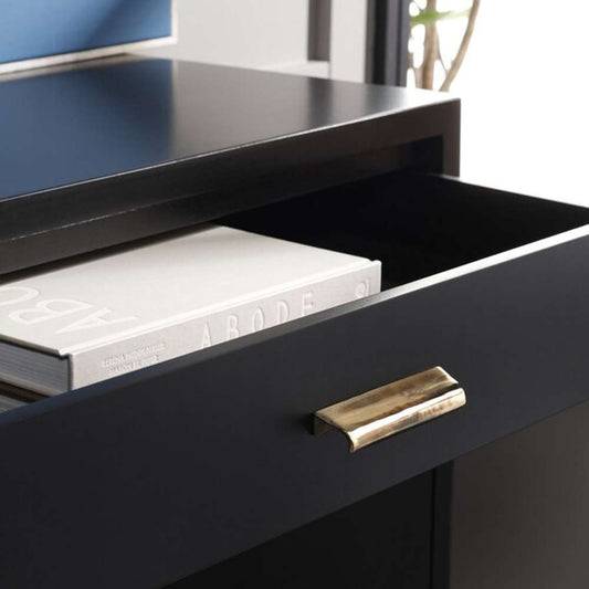 Safavieh - Nigel 2 Door 1 Drawer Chest - Black - Brass - CHS6600D veiw 2