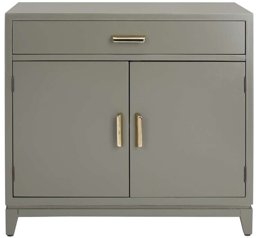 Safavieh - Nigel 2 Door 1 Drawer Chest - Dark Grey - Brass - CHS6600B veiw 1