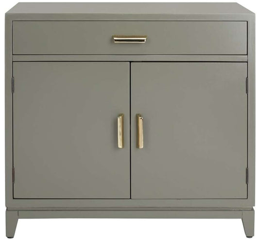 Safavieh - Nigel 2 Door 1 Drawer Chest - Dark Grey - Brass - CHS6600B veiw 1