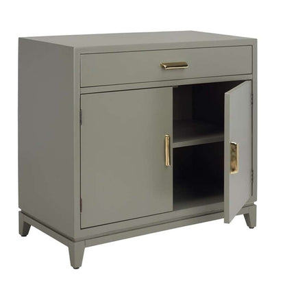 Safavieh - Nigel 2 Door 1 Drawer Chest - Dark Grey - Brass - CHS6600B veiw 4