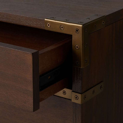 Safavieh - Nisha 3 Drawer Wood Nightstand - Brown - SFV7708A veiw 2