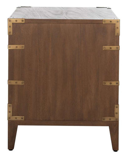 Safavieh - Nisha 3 Drawer Wood Nightstand - Brown - SFV7708A veiw 5