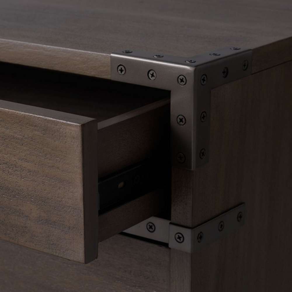 Safavieh - Nisha 3 Drawer Wood Nightstand - Light Brown - SFV7708B veiw 2