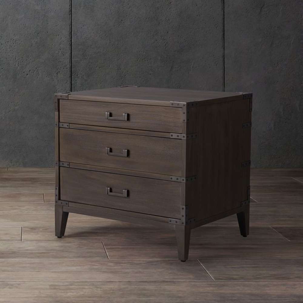 Safavieh - Nisha 3 Drawer Wood Nightstand - Light Brown - SFV7708B veiw 3