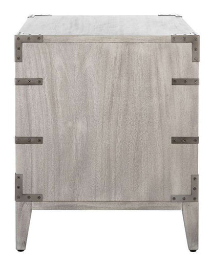 Safavieh - Nisha 3 Drawer Wood Nightstand - Light Grey - SFV7708C veiw 5