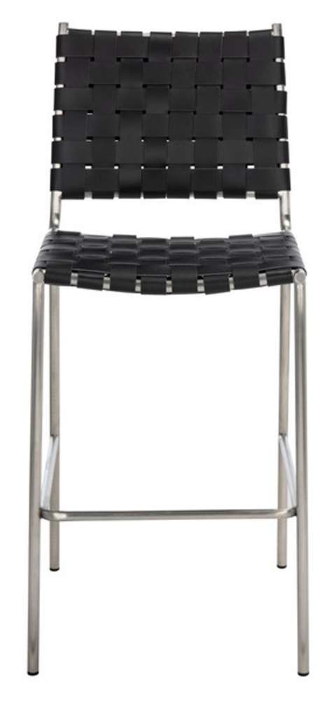 Safavieh - Bahari Woven Counter Stool - Black - Silver - BST3010E veiw 1