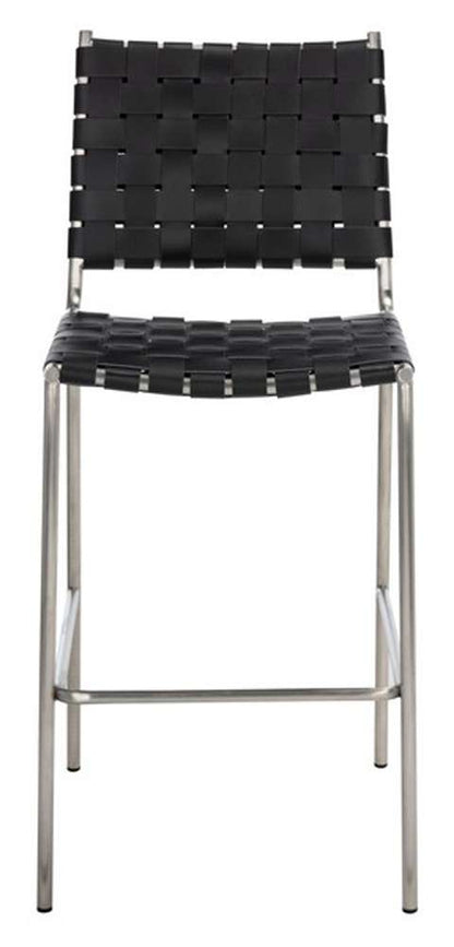 Safavieh - Bahari Woven Counter Stool - Black - Silver - BST3010E veiw 1