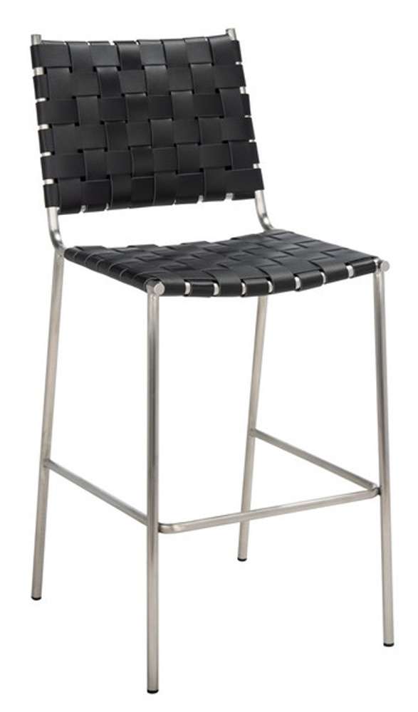 Safavieh - Bahari Woven Counter Stool - Black - Silver - BST3010E veiw 3