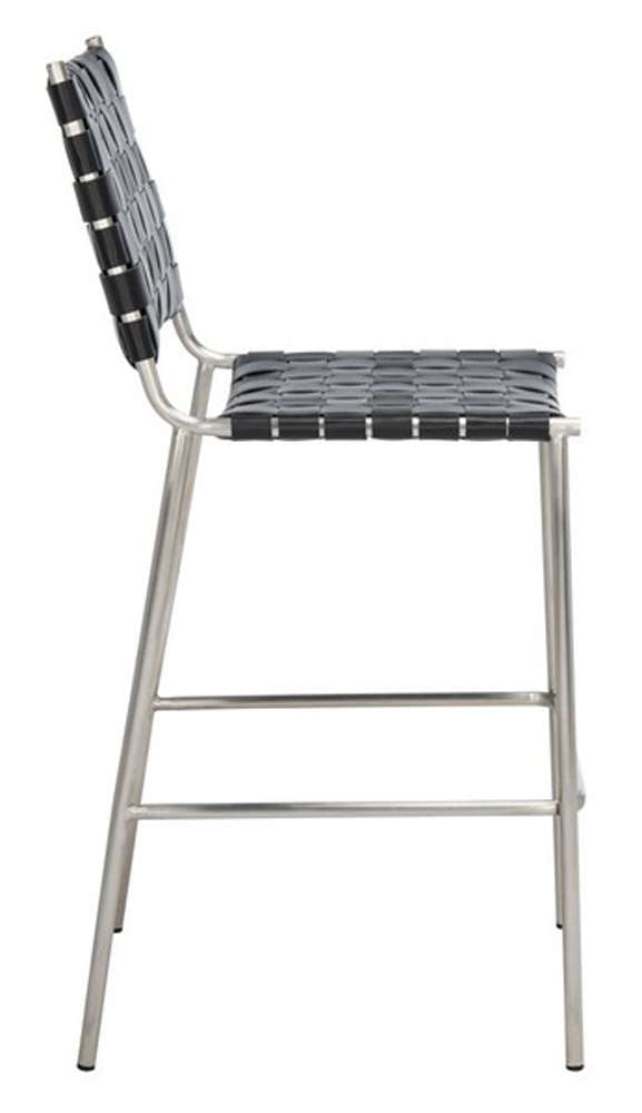 Safavieh - Bahari Woven Counter Stool - Black - Silver - BST3010E veiw 4