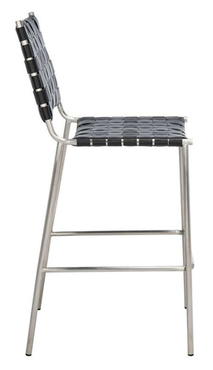 Safavieh - Bahari Woven Counter Stool - Black - Silver - BST3010E veiw 4