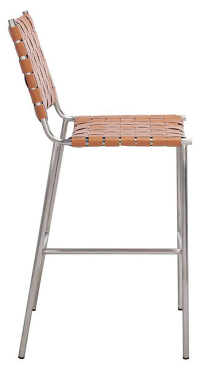 Safavieh - Olenna Woven Counter Stool - Cognac - Silver - BST3011A veiw 4