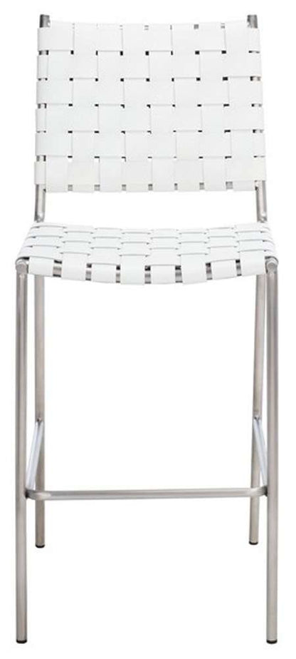 Safavieh - Bahari Woven Counter Stool - White - Silver - BST3010C veiw 1
