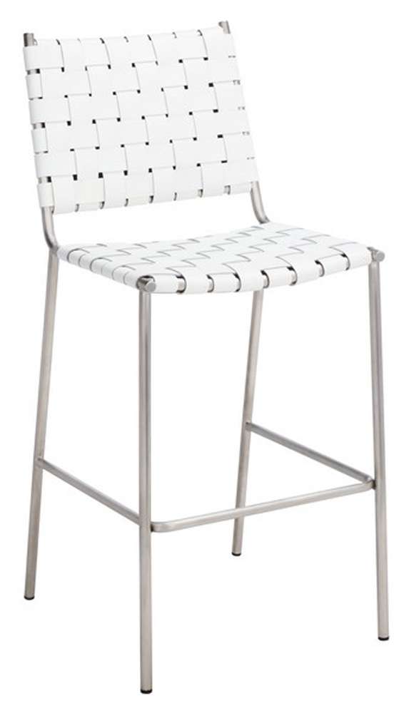 Safavieh - Bahari Woven Counter Stool - White - Silver - BST3010C veiw 3
