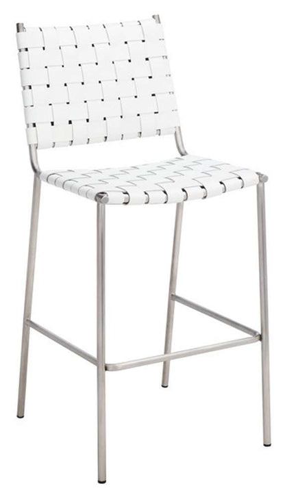 Safavieh - Bahari Woven Counter Stool - White - Silver - BST3010C veiw 3