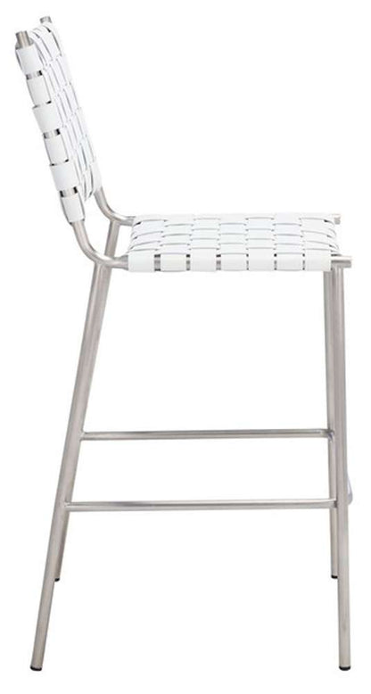 Safavieh - Bahari Woven Counter Stool - White - Silver - BST3010C veiw 4