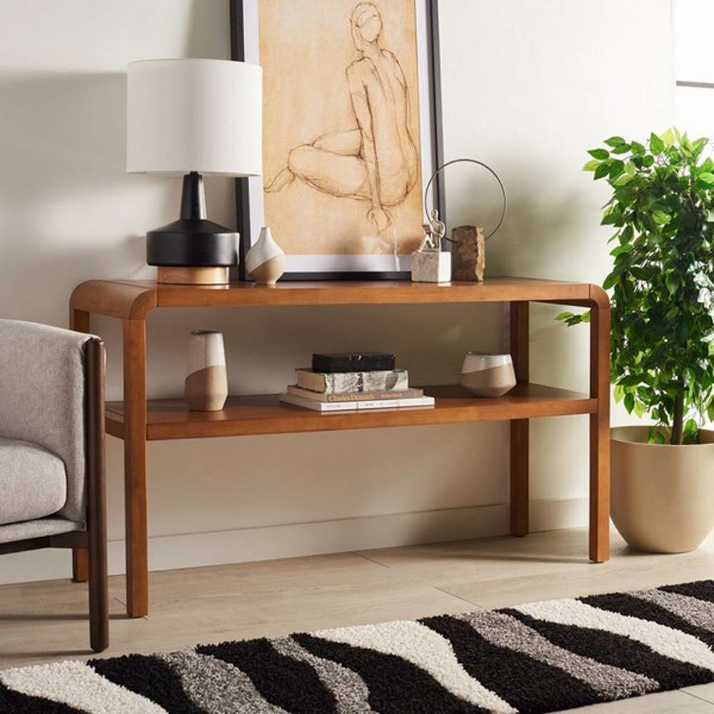 Safavieh - Omara 2 Tier Console Table - Walnut - CNS1500B veiw 2