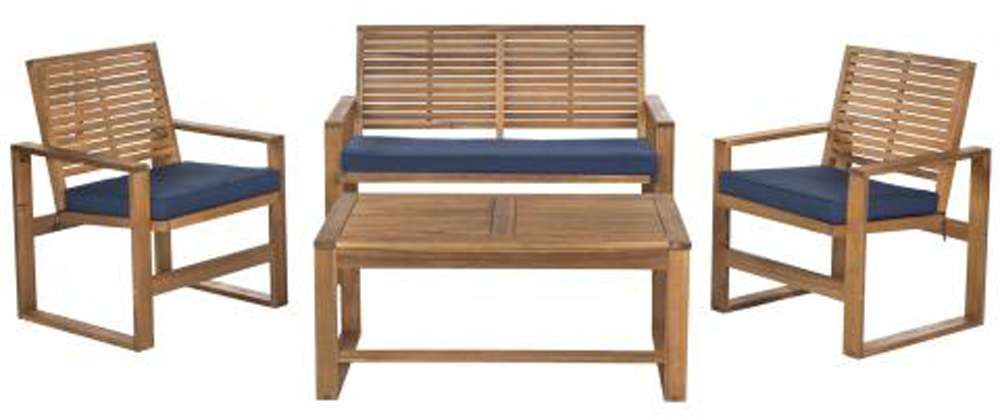 Safavieh - Ozark 4 Pc Set - Natural - Navy - FOX6007C veiw 1