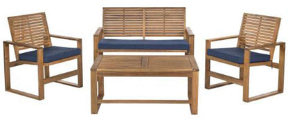 Safavieh - Ozark 4 Pc Set - Natural - Navy - FOX6007C veiw 1