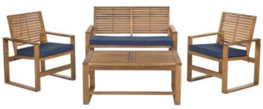 Safavieh - Ozark 4 Pc Set - Natural - Navy - FOX6007C veiw 1
