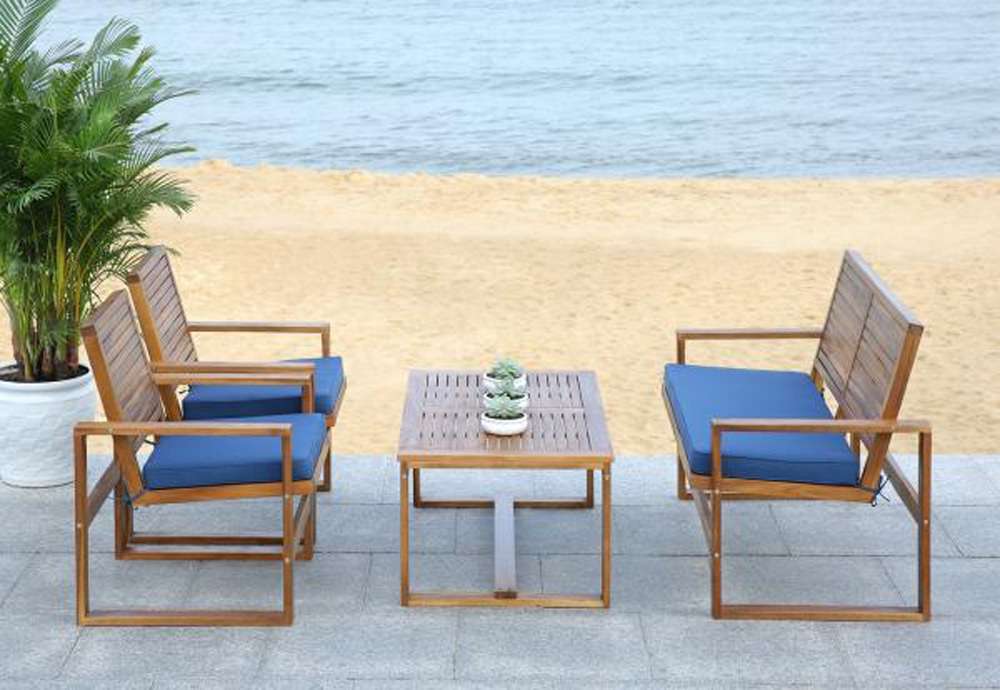 Safavieh - Ozark 4 Pc Set - Natural - Navy - FOX6007C veiw 2