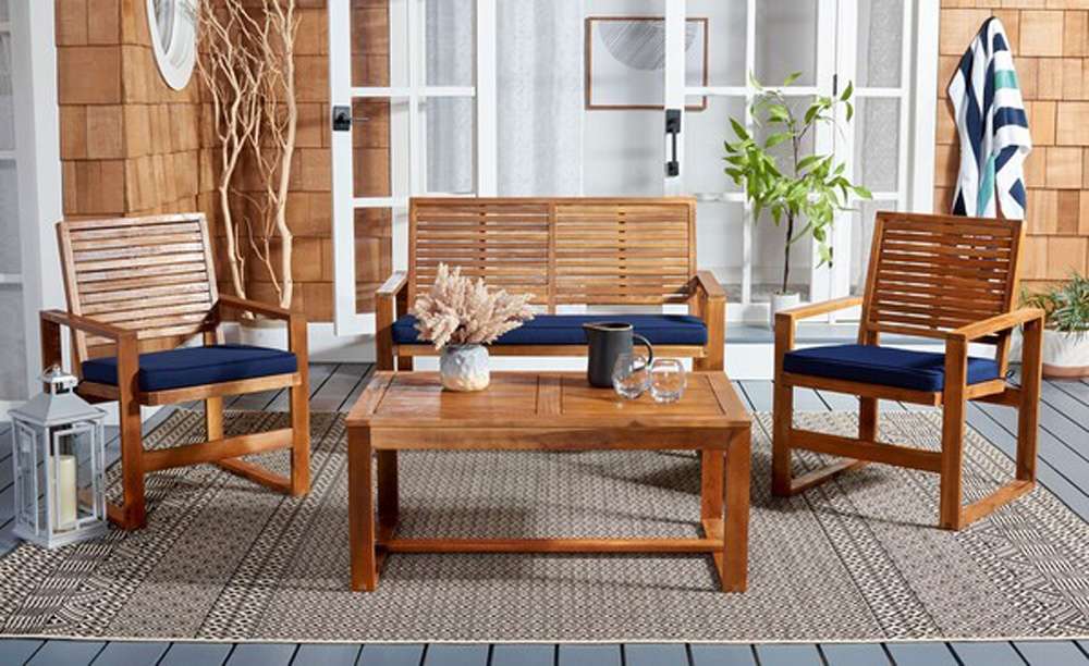 Safavieh - Ozark 4 Pc Set - Natural - Navy - FOX6007C veiw 3