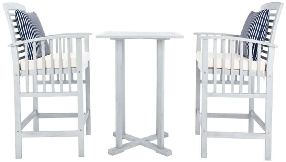 Safavieh - Pate 3Pc Bar Height Bistro Set - Grey - Bge + Thn Stp P - PAT7043H veiw 1
