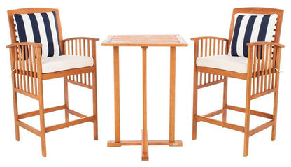 Safavieh - Pate 3Pc Bar Height Bistro Set - Natural - Bge + Thk Stp P - PAT7043C veiw 1