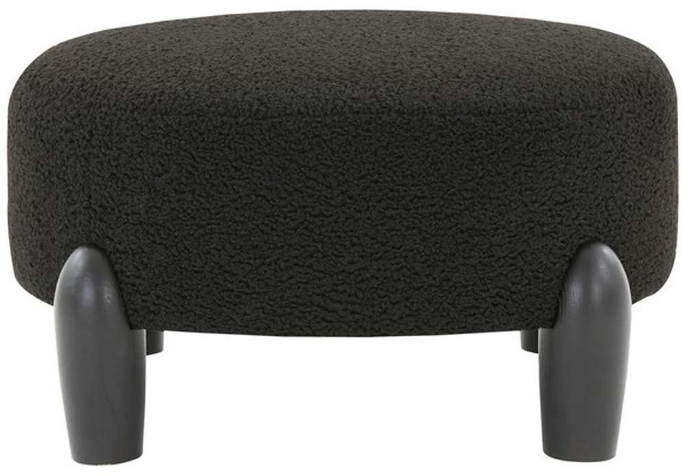 Safavieh - Perez Scandinavian Rd Ottoman - Black - SFV5036D veiw 1