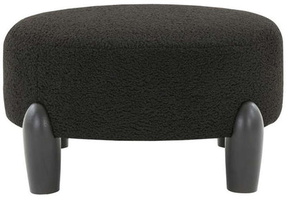 Safavieh - Perez Scandinavian Rd Ottoman - Black - SFV5036D veiw 1