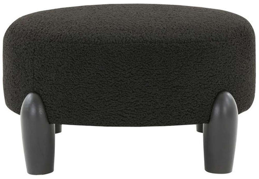 Safavieh - Perez Scandinavian Rd Ottoman - Black - SFV5036D veiw 1