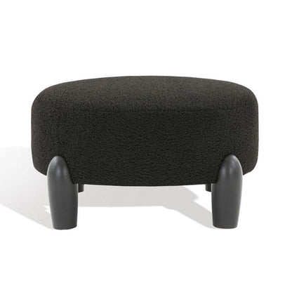 Safavieh - Perez Scandinavian Rd Ottoman - Black - SFV5036D veiw 2