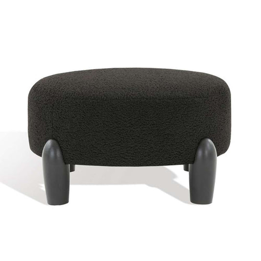 Safavieh - Perez Scandinavian Rd Ottoman - Black - SFV5036D veiw 2