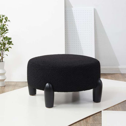 Safavieh - Perez Scandinavian Rd Ottoman - Black - SFV5036D veiw 3