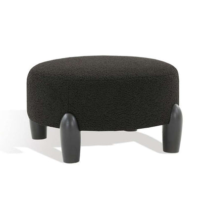 Safavieh - Perez Scandinavian Rd Ottoman - Black - SFV5036D veiw 4