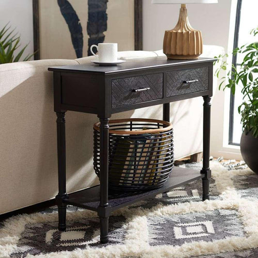 Safavieh - Peyton 2 Drawer Console Table - Black - CNS5704B veiw 2