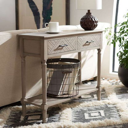 Safavieh - Peyton 2 Drawer Console Table - Greige - CNS5704D veiw 2
