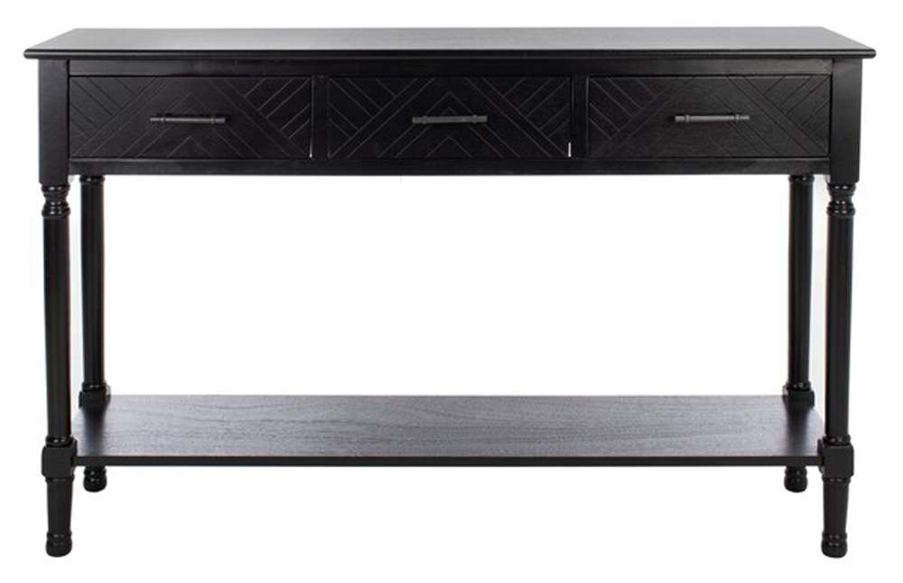 Safavieh - Peyton 3 Drawer Console Table - Black - CNS5705B veiw 1