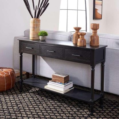 Safavieh - Peyton 3 Drawer Console Table - Black - CNS5705B veiw 3