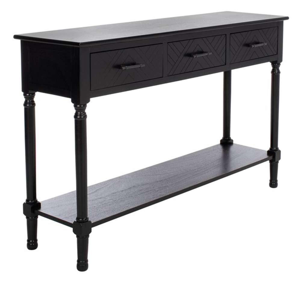 Safavieh - Peyton 3 Drawer Console Table - Black - CNS5705B veiw 4