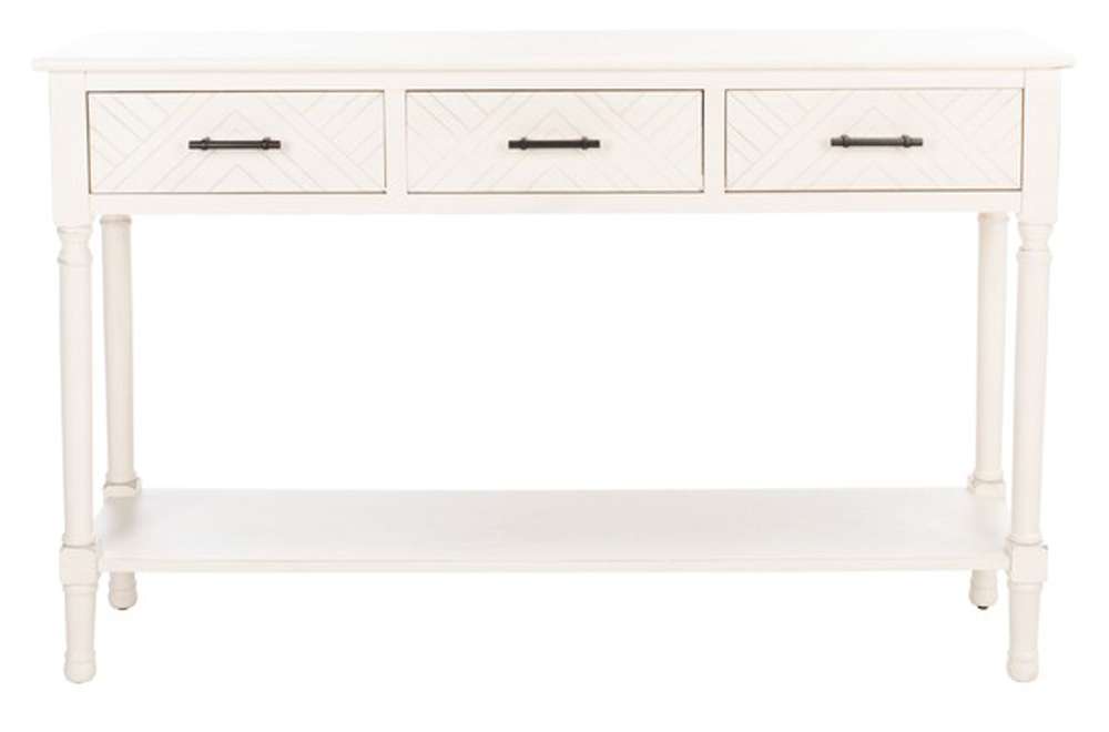 Safavieh - Peyton 3 Drawer Console Table - Distressed White  - CNS5705A veiw 1