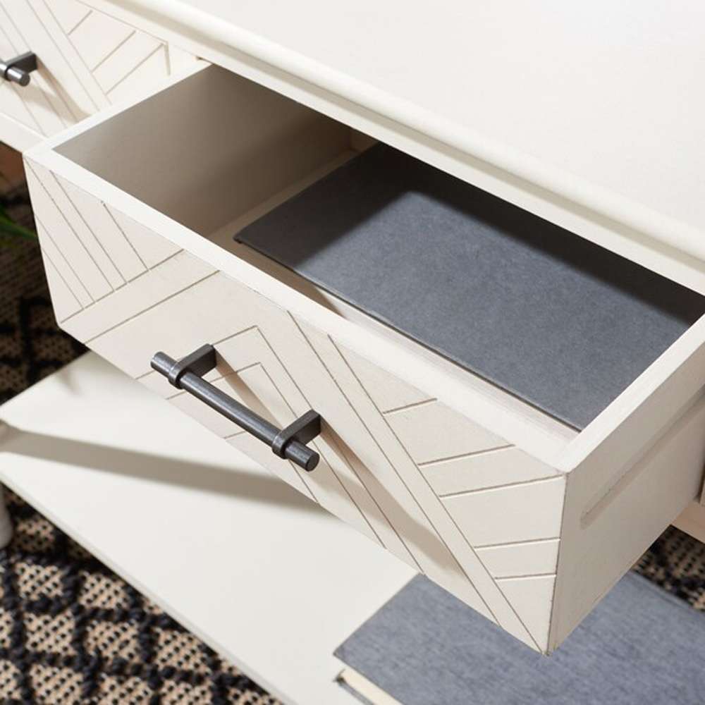 Safavieh - Peyton 3 Drawer Console Table - Distressed White  - CNS5705A veiw 2