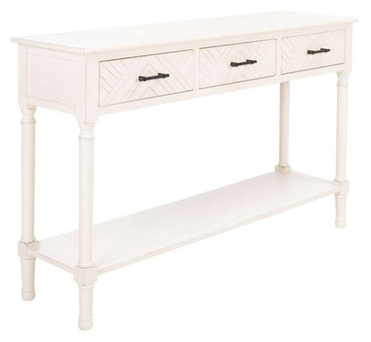 Safavieh - Peyton 3 Drawer Console Table - Distressed White  - CNS5705A veiw 4