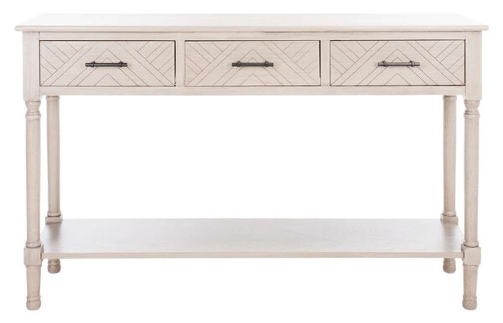 Safavieh - Peyton 3 Drawer Console Table - Greige - CNS5705D veiw 1