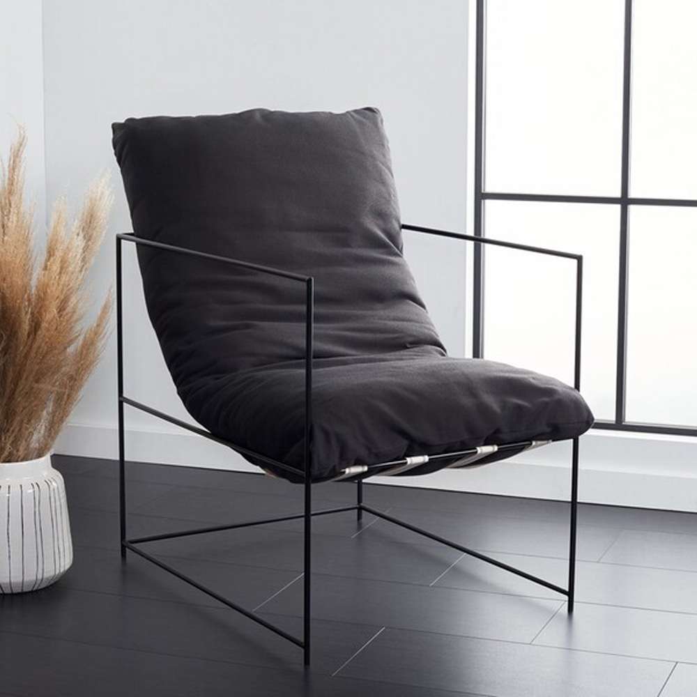 Safavieh - Portland Pillow Top Acct Chair - Black - Black - ACH4511B veiw 2