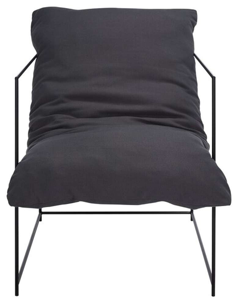Safavieh - Portland Pillow Top Acct Chair - Grey - Black - ACH4511C veiw 1