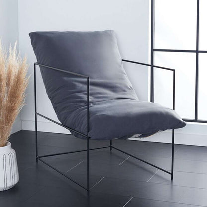 Safavieh - Portland Pillow Top Acct Chair - Grey - Black - ACH4511C veiw 2